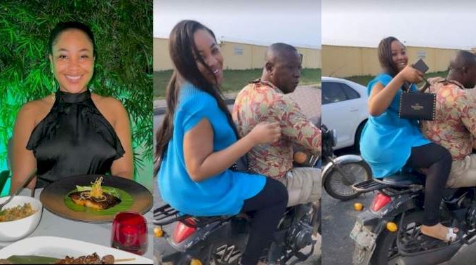Erica Nlewedim Mounts Bike To Catch Up With Flight Amid Frustrating Lagos Traffic (Video)