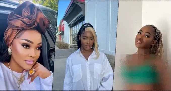 "Your Mama No Do Reach Like This" - Netizens Fume Over Racy Photos Of Mercy Aigbe's Daughter