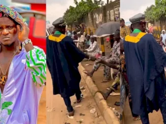 "Why Are You Gentle Lately?" - Reactions As Portable Hits The Streets Wearing Agbada, Shares Money To Roadside Beggars (Video)