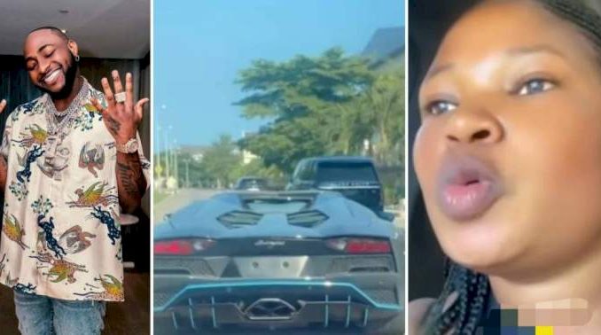 Davido Reacts After Lady Shared Video Of Someone Driving His Lambo