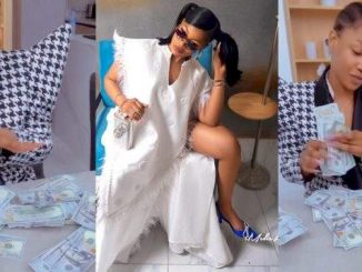 "I'm Here To Chill On My Own Terms, No Men" - Tacha Says As She Shows Off Wads Of Dollar Bills In Dubai (Video)