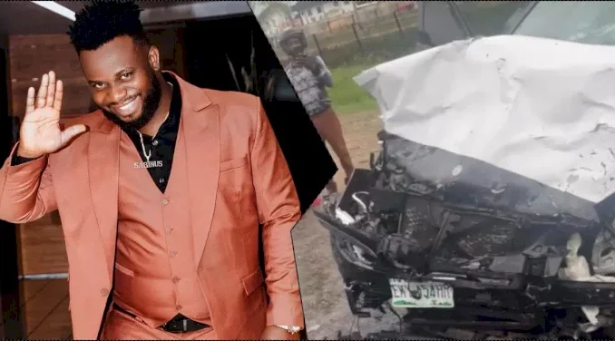 "This Is My First Time Ever" - Sabinus Speaks Following Ghastly Car Accident (Video)