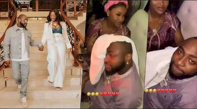 "Chioma Dey Treat Him Like Baby" - Reactions As Davido Gets Pampered By Fiancee (Video)