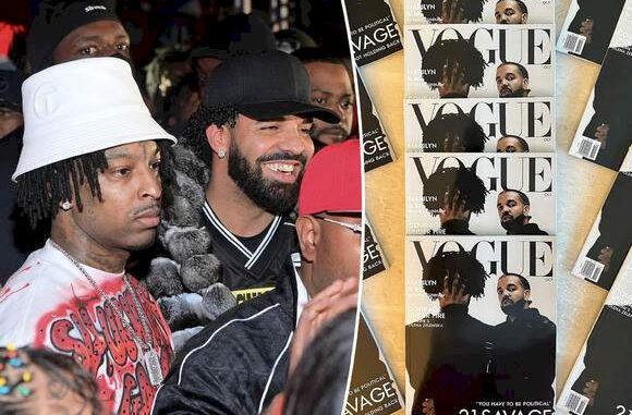 Rappers Drake And 21 Savage Ordered By Court To Stop Use Of Fake Vogue Cover To Promote Their Album In Latest In $4M Suit