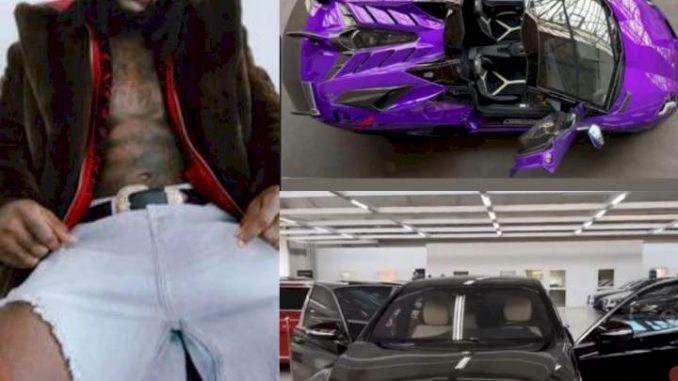 Singer BurnaBoy Shows Off His New Toys, A Lamborghini Aventador SVJ Worth $1m And A Maybach (Photos/Video)
