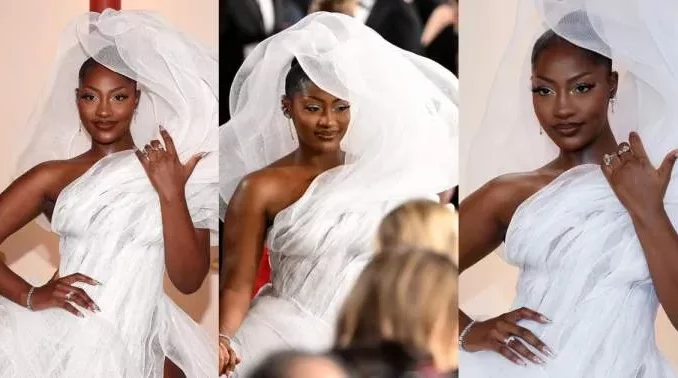 Tems dragged Over 'View Blocking' Outfit To 2023 Oscars Award