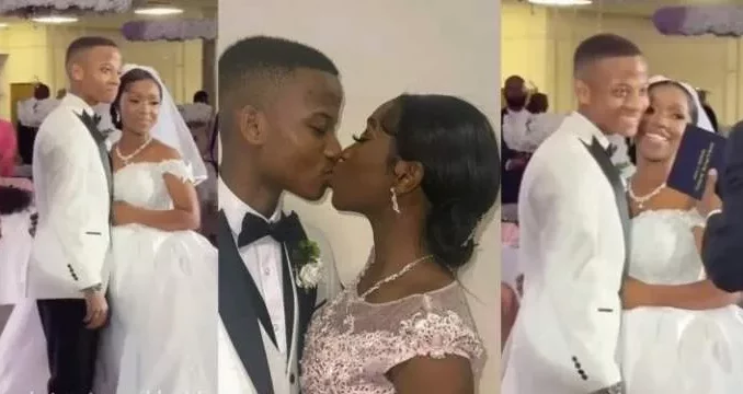 Mixed Reactions As Video Of 21-Year-Old Couple At Their Wedding Trends (Watch)