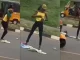Lady runs mad after being dropped by an alleged yahoo boy in middle of a road (Video)