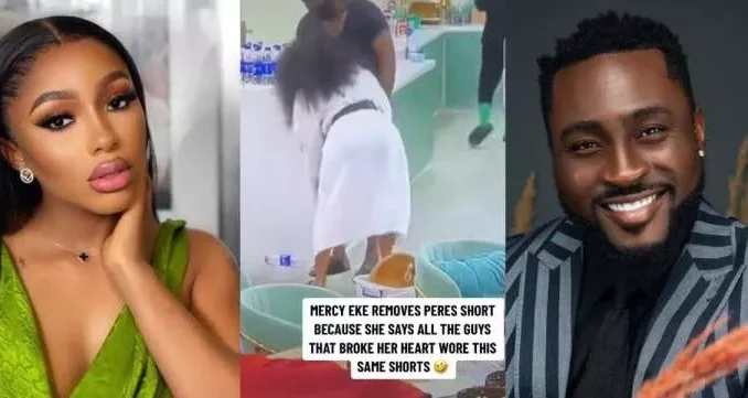 "All The Guys Wey Break My Heart, Na This Shorts Them Wear" - Mercy Eke Recalls Heartbreaks, Pulls Off Pere's Shorts [Video]