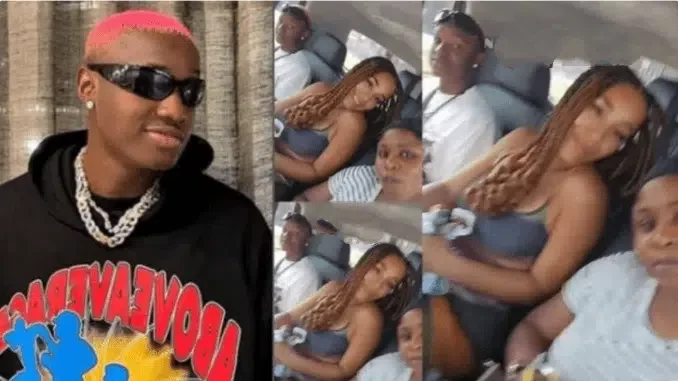 "So na wetin you dey hide since" - Reactions as Ruger mistakenly exposes face without eyepatch (Video)